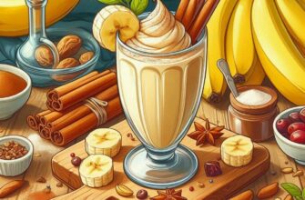 🍌 Как приготовить банановый коктейль с корицей и финиками
