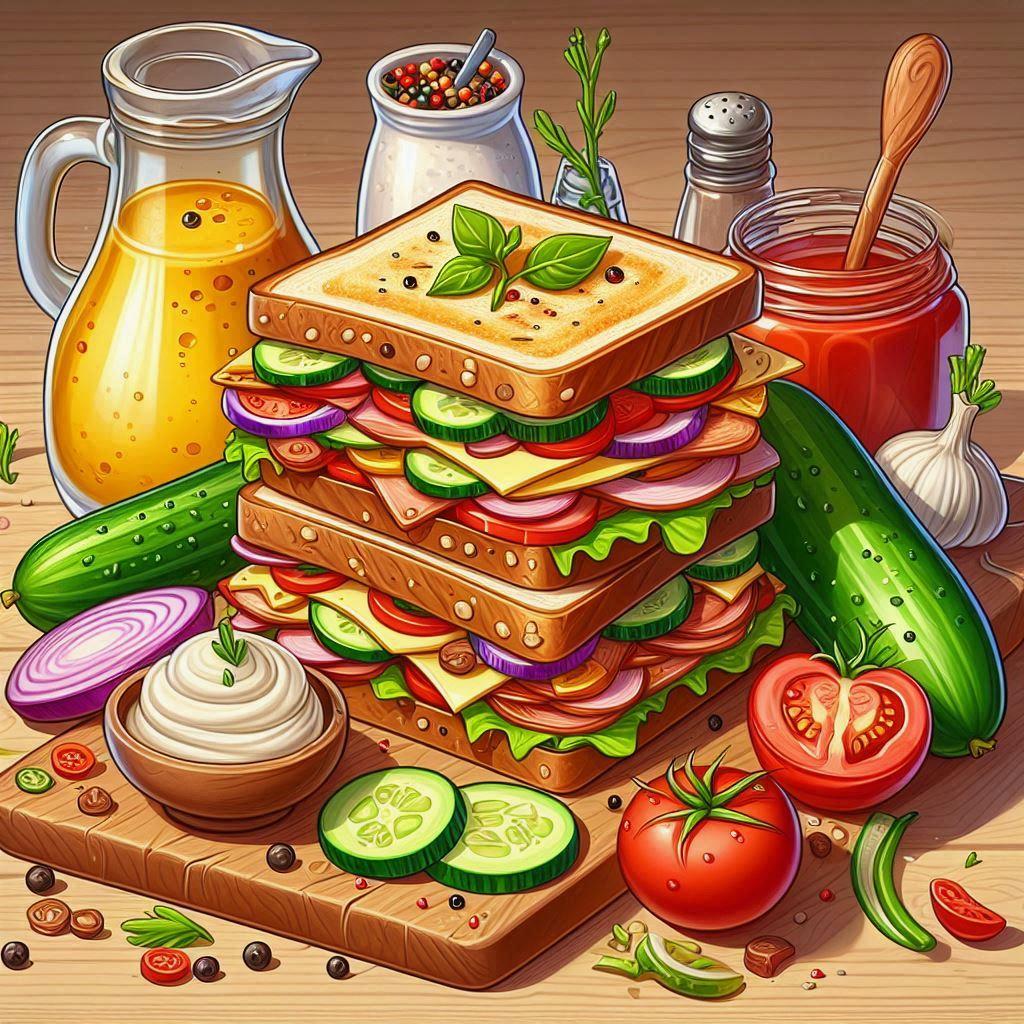 🥪 Быстрые и вкусные рецепты горячих бутербродов: 🧀 Классический горячий бутерброд с сыром и томатами