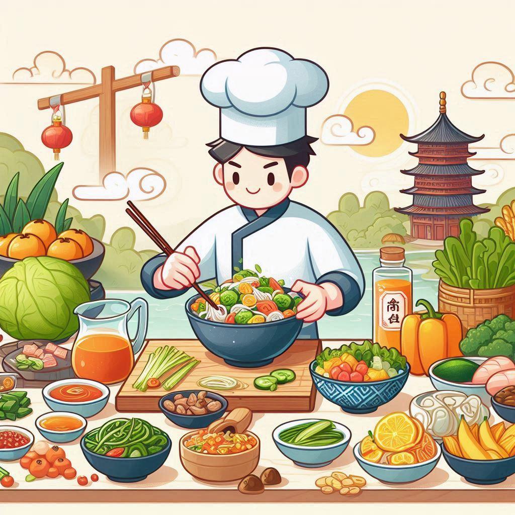 🍜 Исследуем китайскую кухню: приготовление традиционных китайских салатов из местных продуктов: 🥗 Как адаптировать китайские салаты к местным продуктам: основные замены