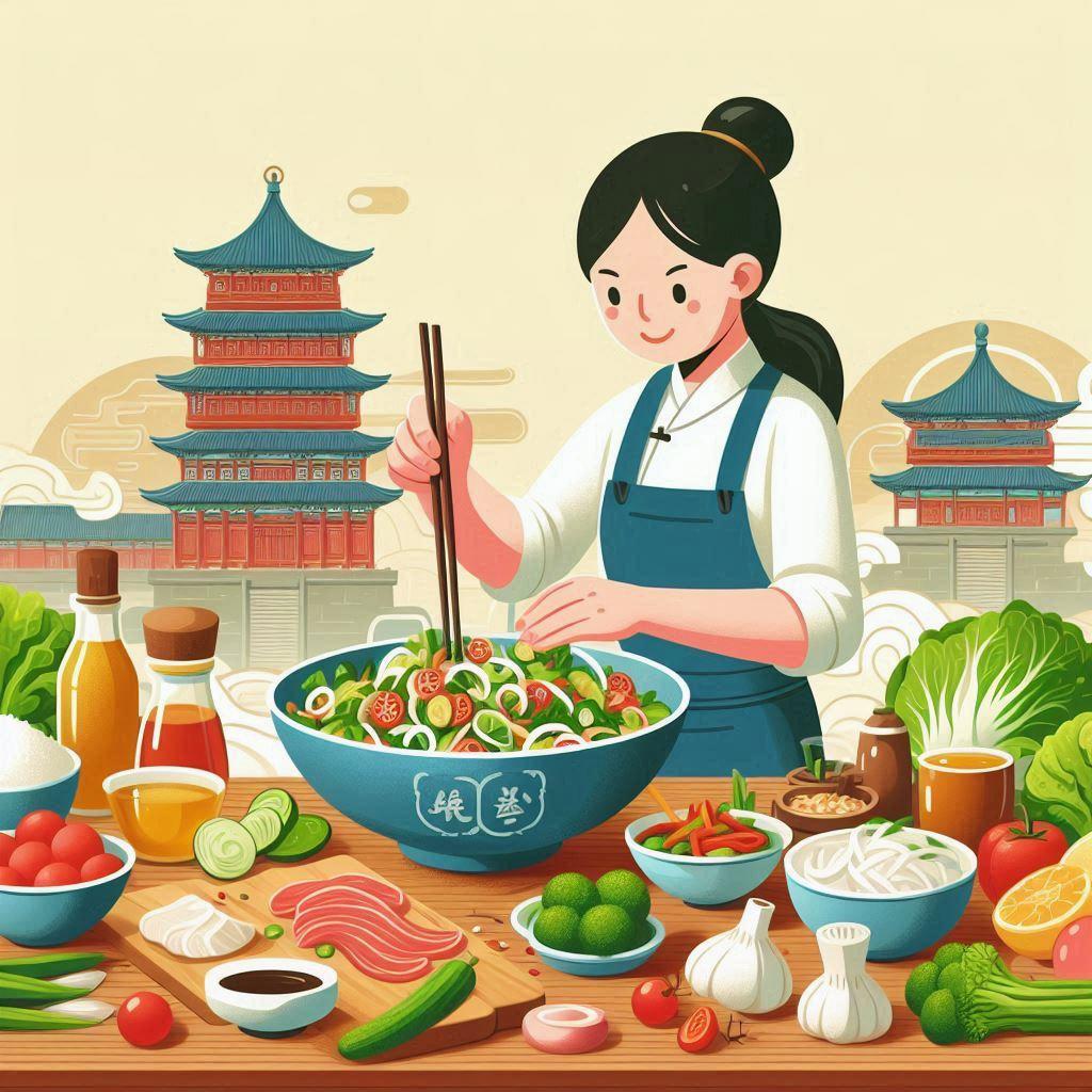 🍜 Исследуем китайскую кухню: приготовление традиционных китайских салатов из местных продуктов: 🥕 Изучаем приготовление "Луохань Цай": вегетарианский салат на каждый день