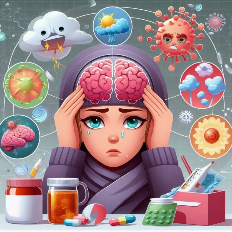 🧠 Советы при сильной головной боли: мигрень, простуда, лихорадка и изменения погоды
