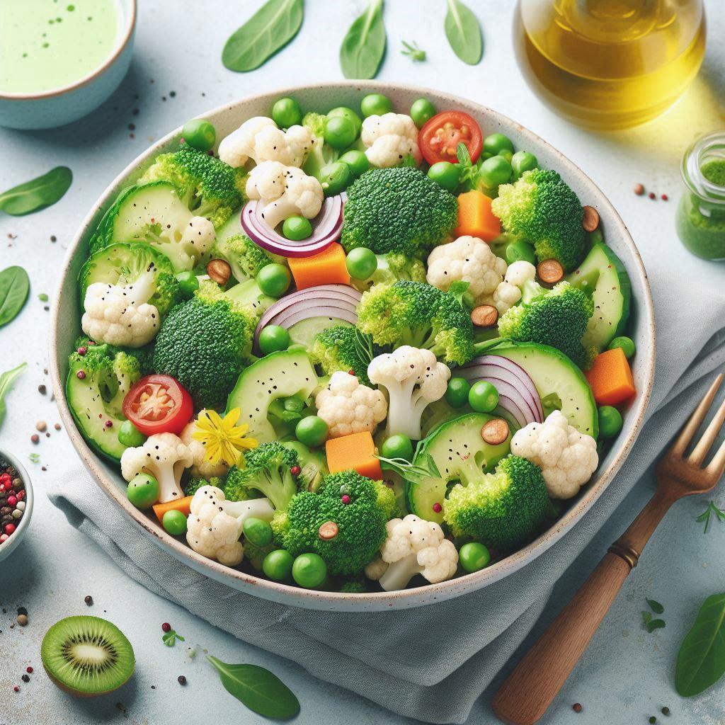 🥦 Сыроедческий салат из брокколи и цветной капусты: полезный и легкий рецепт: 🌿 Дополнительные ингредиенты для улучшения вкуса салата