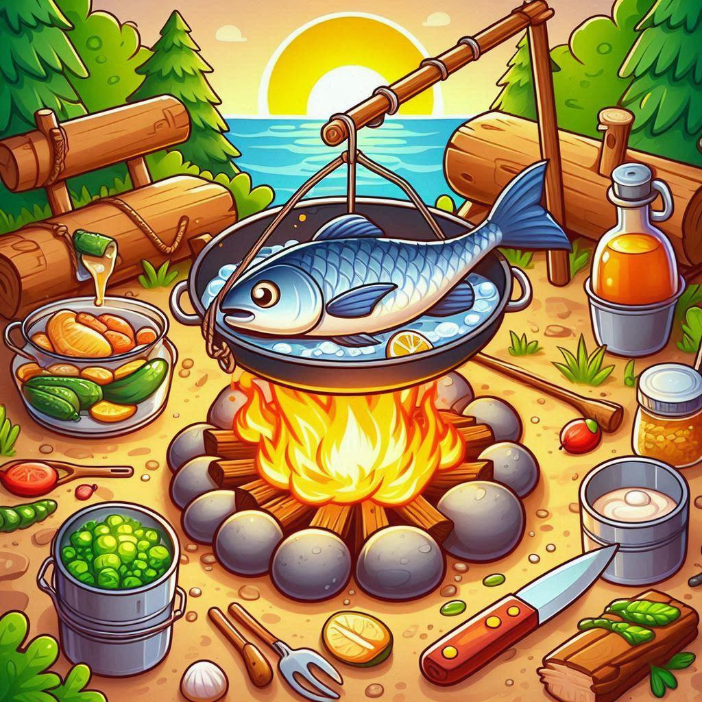 🐟 Лучшие способы приготовления рыбы на костре в походных условиях: 🍴 Необходимые инструменты и приспособления для приготовления рыбы на огне