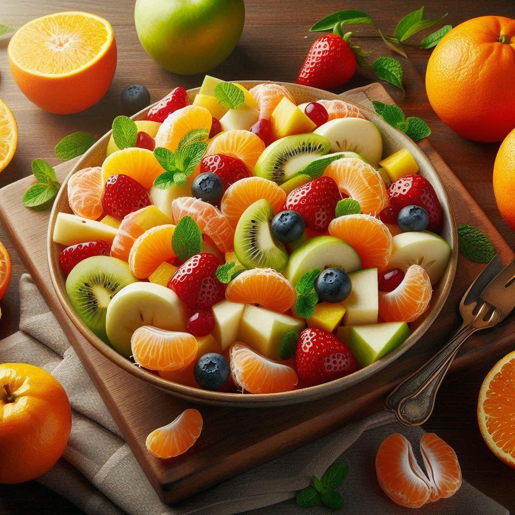 🍏🍊 Фруктовый салат с яблоками и мандаринами: рецепты и советы: 🌿 Зелень и пряности: какие травы подойдут для фруктового салата