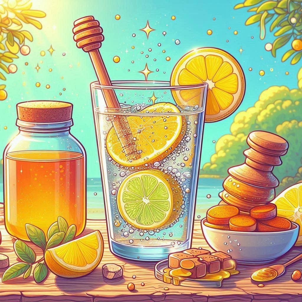 🌞 Утренний ритуал: польза напитка с содой, медом, лимоном и куркумой на голодный желудок: 💧 Гидратация с утра: первый шаг к здоровью