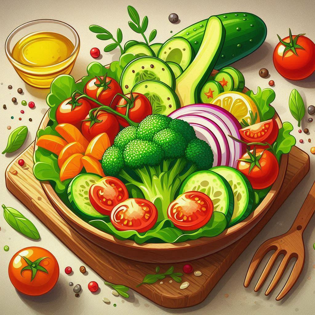 🥗 Салаты из свежих овощей: полезные рецепты для вашего здоровья: 🔪 Техники нарезки овощей: сохраняем питательные вещества