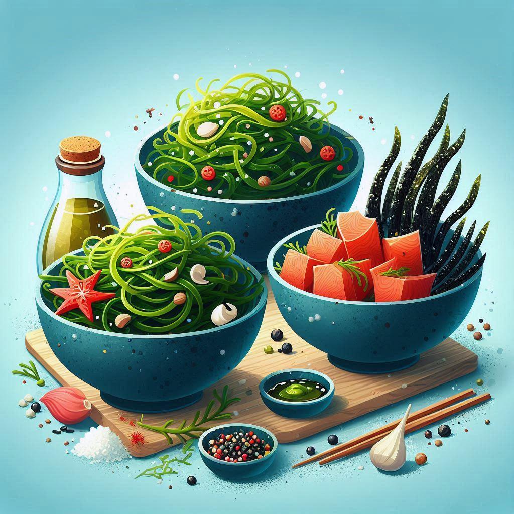 🌊 Три изысканных рецепта сыроедческих салатов с морской капустой: 🍋 Рецепт №3: Освежающий салат с морской капустой и морковью в апельсиновой заправке