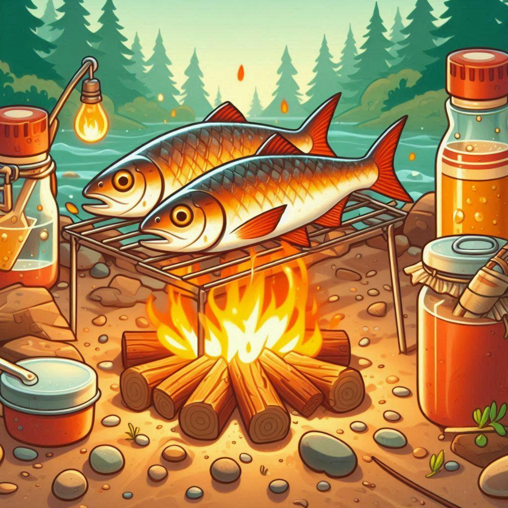 🐟 Лучшие способы приготовления рыбы на костре в походных условиях: 🐠 Как выбрать рыбу для костра: свежесть и виды