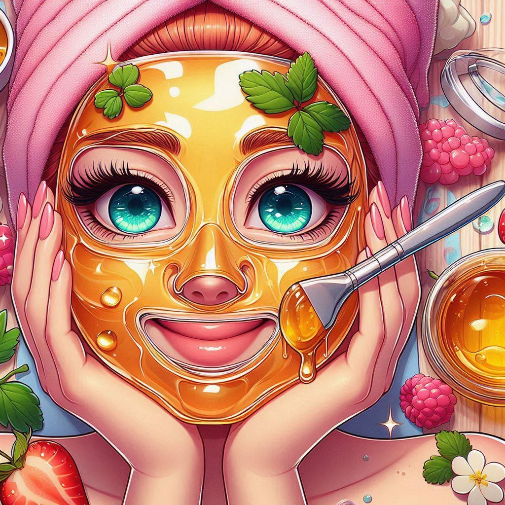 🍇 Домашние желатиновые маски против морщин: эффективные рецепты: 🌸 Желатиновая маска с медом для увлажнения и питания