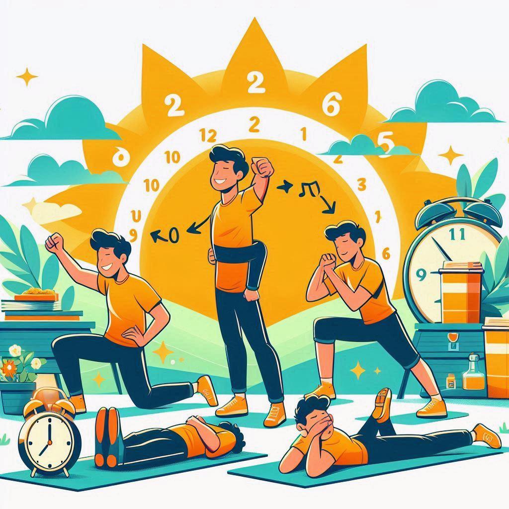 🌞 10 простых утренних упражнений для бодрости и здоровья: 🤸‍♂️ №1: Приседания для энергии на весь день