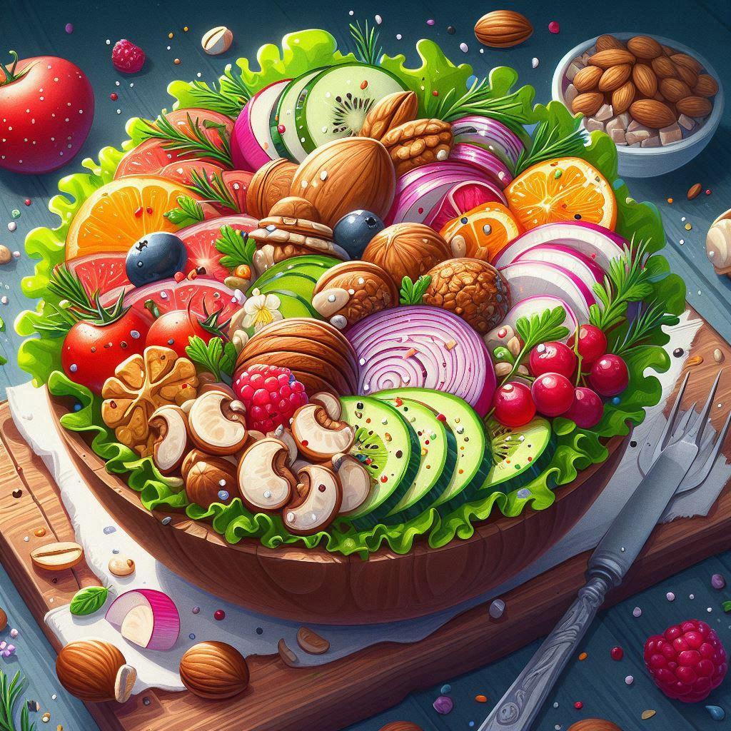 🎉 Лучшие рецепты сыроедных салатов для Нового года: 🥕 Праздничный салат с морковью и орехами: полный рецепт