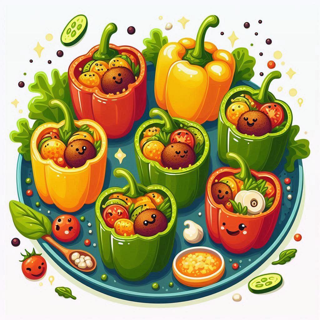 🌶️ Шесть рецептов вегетарианского фаршированного перца для здорового обеда: 🧀 Фаршированный перец с рикоттой и шпинатом: шаг за шагом