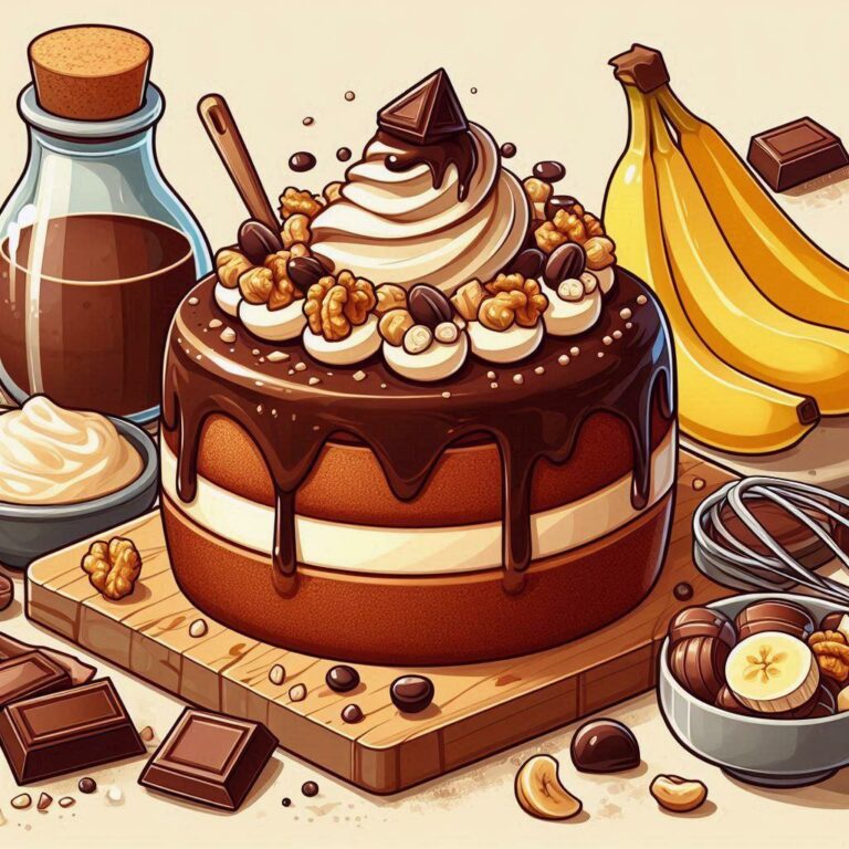 🍰 Приготовление шоколадного торта с банановым кремом и орехами: полное руководство