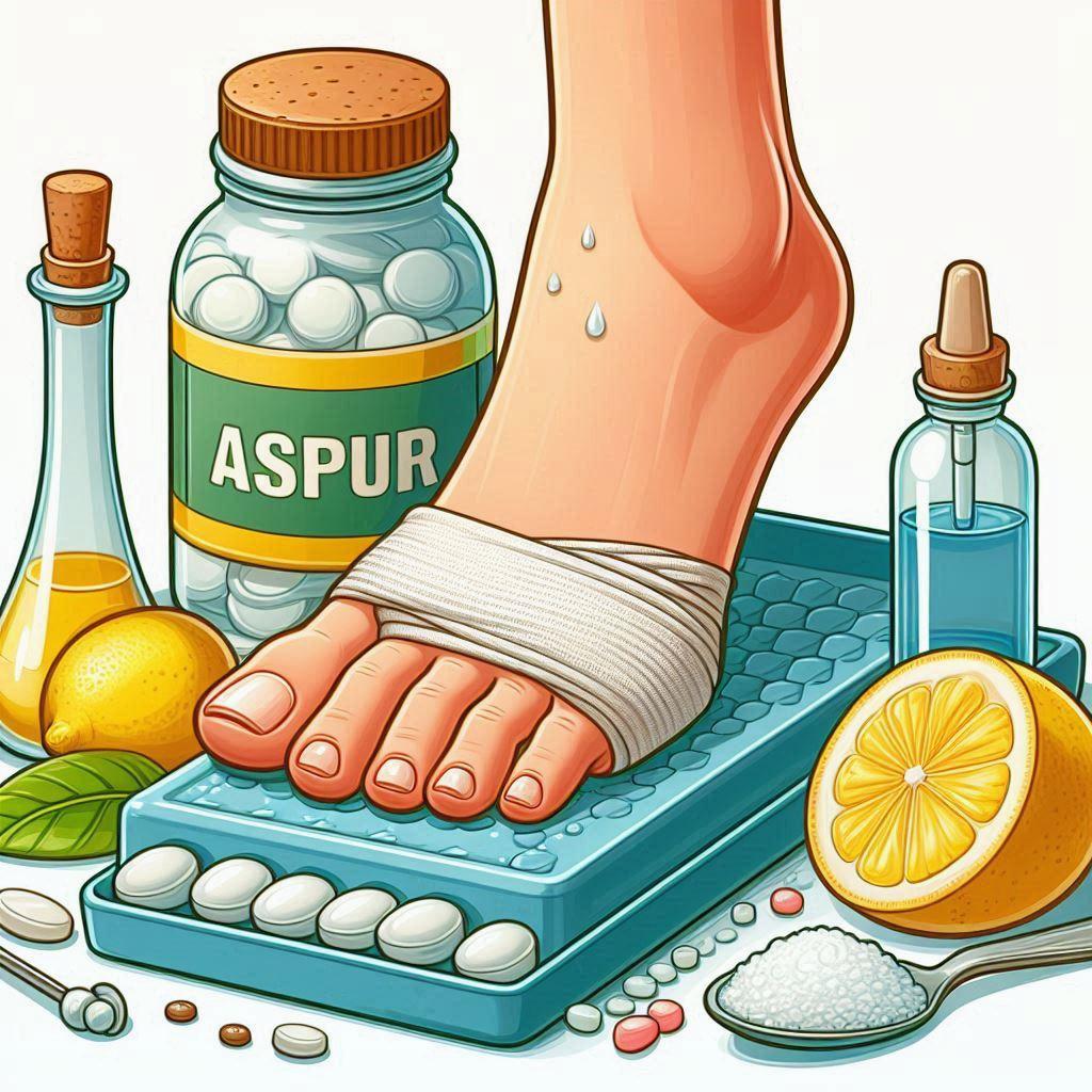 👣 Использование аспирина для ухода за пятками: натуральные рецепты с лимоном и другими компонентами: 💧 Перекись водорода в комбинации с аспирином для идеальных пяток