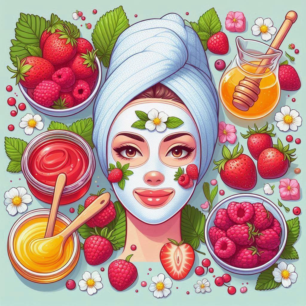 🍓 Освежающие маски для лица: рецепты с клубникой, малиной, жимолостью и калиной: 🍇 Малиновая маска для увлажнения и питания