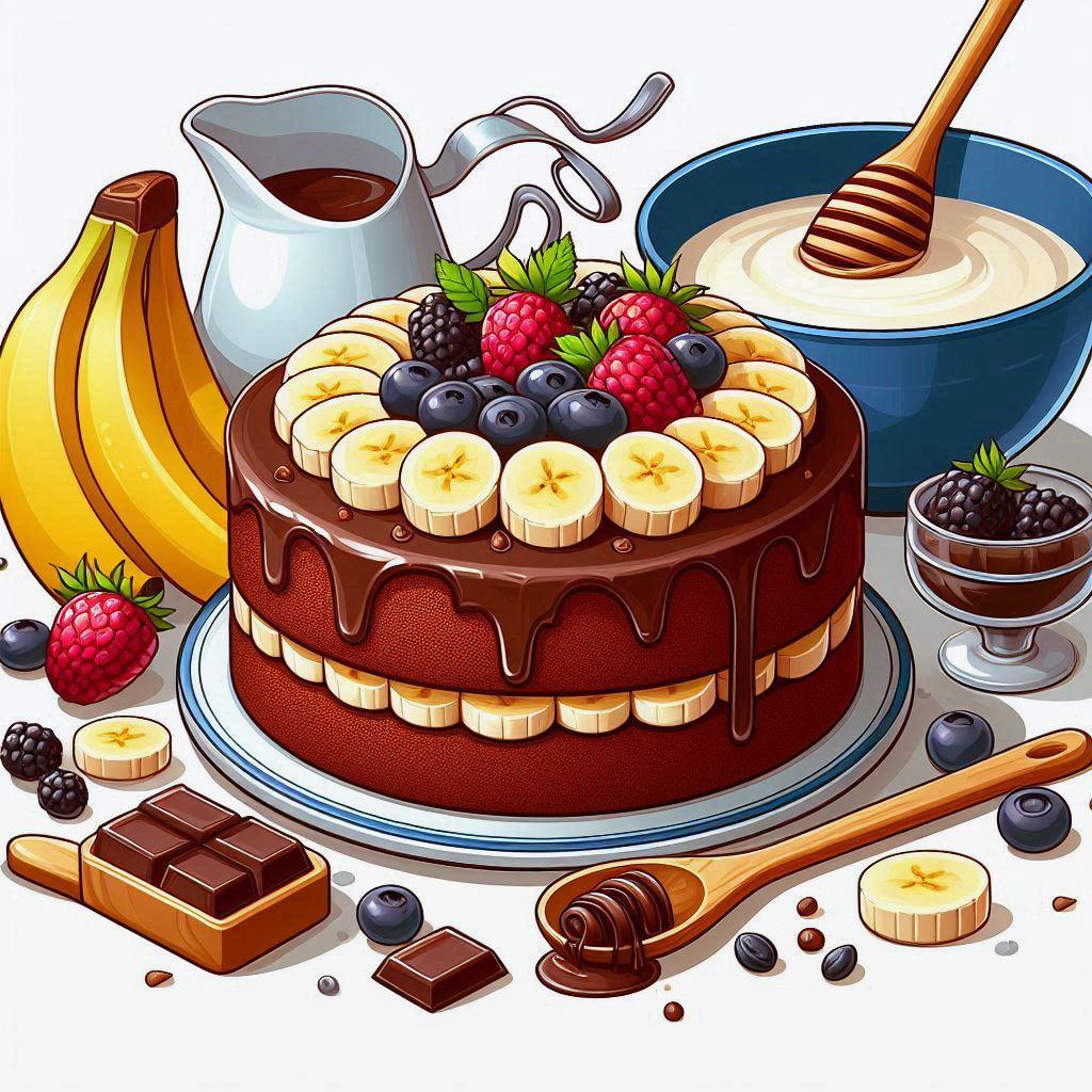 🍰 Как приготовить шоколадно-банановый торт без выпечки: пошаговый рецепт: 🛒 Необходимые ингредиенты для торта