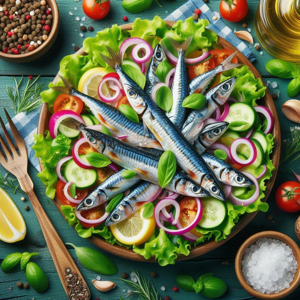 🥗 Откройте для себя мир необычных салатов со шпротами: 🥚 Салат с шпротами и яйцом пашот в мустанг-соусе
