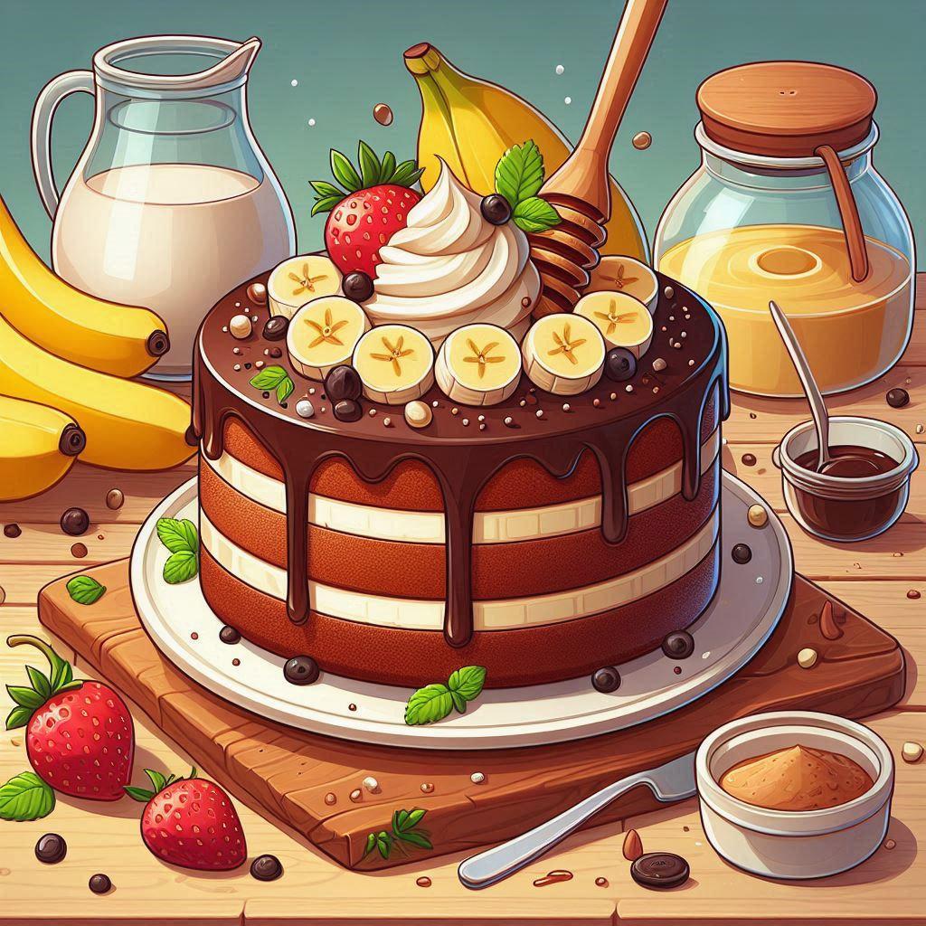 🍰 Как приготовить шоколадно-банановый торт без выпечки: пошаговый рецепт: 🥄 Инструменты, которые понадобятся для приготовления